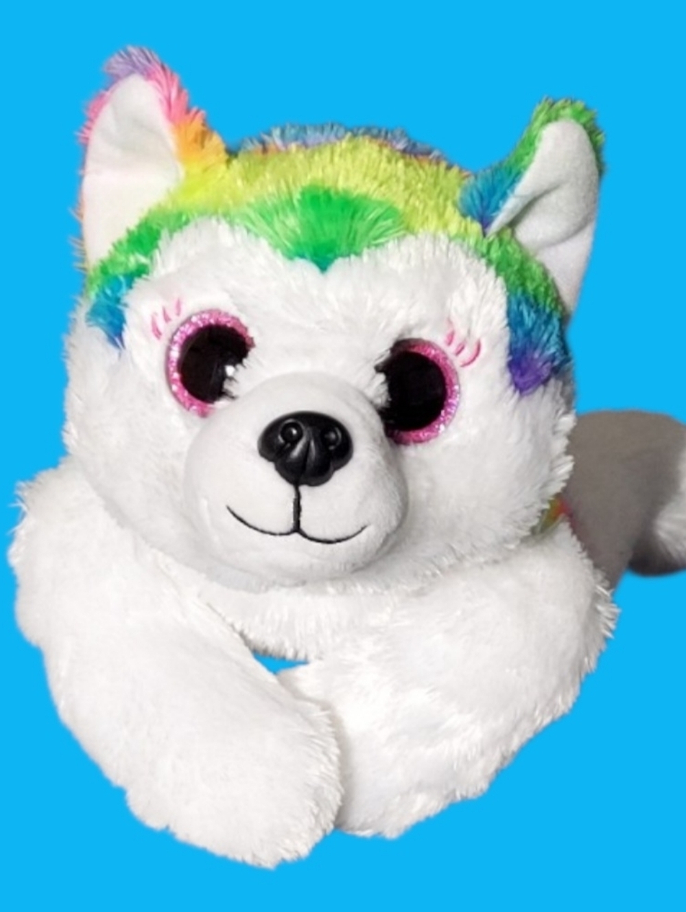 Rare Ty Classic Great Wolf Lodge Robin Rainbow Wolf Plush Stuffed Animal 12"